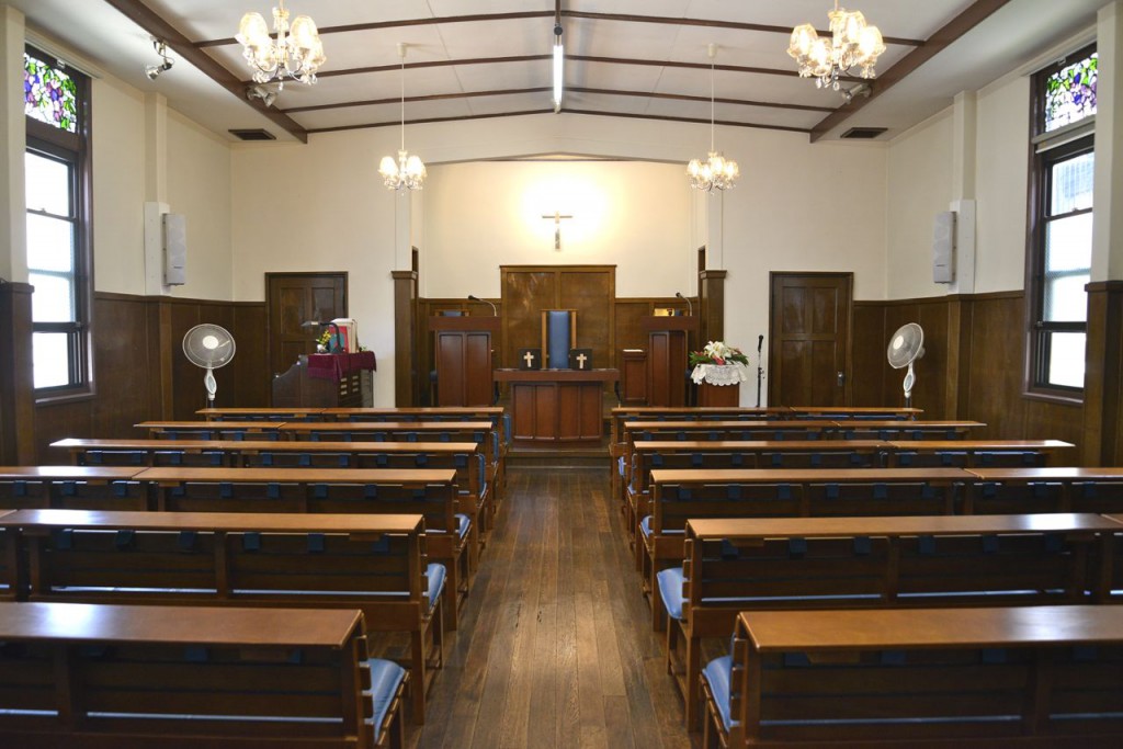 大阪大道教会の礼拝堂